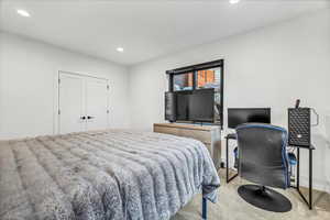 View of carpeted bedroom