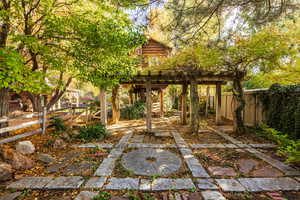 View of patio featuring a pergola