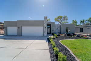 View of front facade with a garage