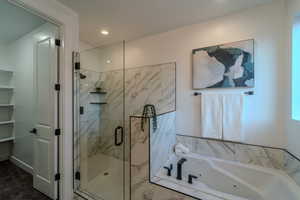 Bathroom with separate shower and tub