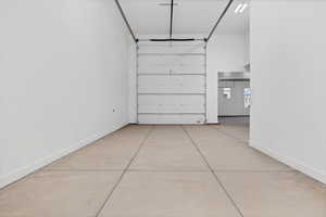 Garage with baseboards