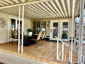 View of wooden terrace