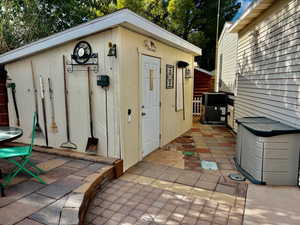 View of outbuilding