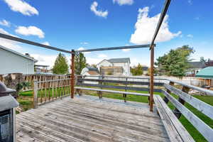 View of wooden terrace