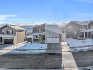 Front facade featuring a garage