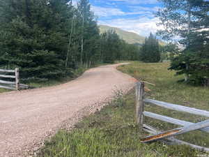 View of road with a mountain view