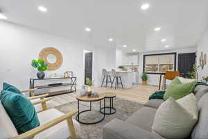 Living room featuring light hardwood / wood-style floors