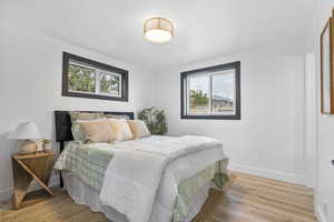 Bedroom featuring light hardwood / wood-style floors