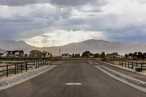 View of mountain feature with a rural view