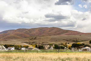 Mountain view featuring a rural view