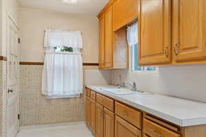 Kitchen featuring sink