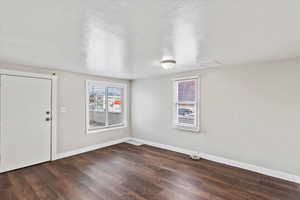 Entryway featuring dark hardwood / wood-style floors