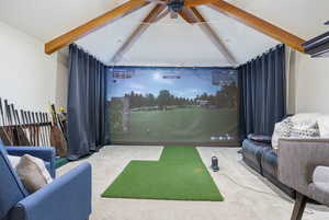 Golf simulator/theater room (could also be a bedroom) All equipment included in sale