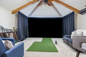 Golf simulator/theater room (could also be a bedroom)