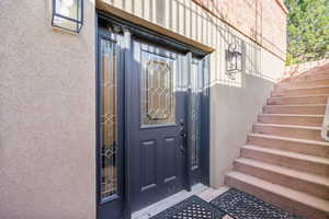 Entry door to basement apartment