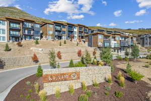 Exterior space with a mountain view