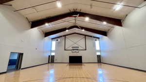 View of sport court featuring plenty of natural light