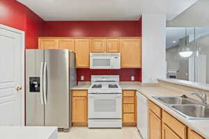 Kitchen featuring included appliances