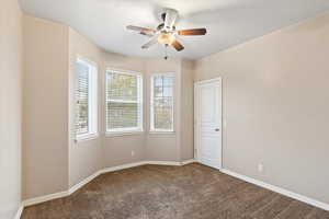 Second Bedroom with bay window and walk in closet