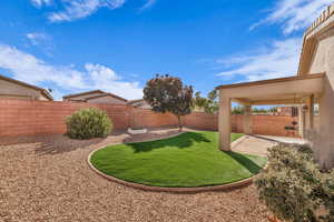 View of yard featuring a patio area