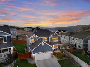 View of front facade with a mountain view