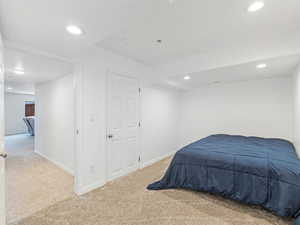 View of carpeted bedroom