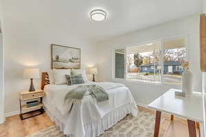 Bedroom featuring light hardwood / wood-style floors