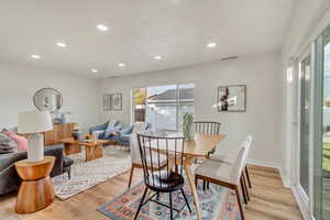 Dining room featuring light hardwood / wood-style flooring