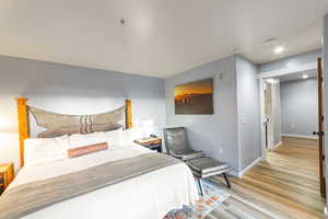 Bedroom featuring light hardwood / wood-style floors