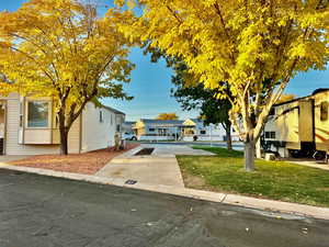 View of front of home with a front yard