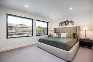 Bedroom featuring carpet floors