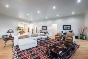 Living room featuring light hardwood / wood-style floors