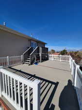 View of patio / terrace with french doors and a wooden deck