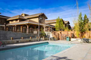 View of pool with a patio area