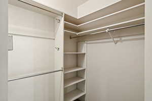 View of walk in closet