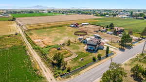 Bird's eye view with a mountain view and a rural view