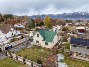 Drone / aerial view with a West mountain view