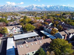 Bird's eye view featuring a mountain view