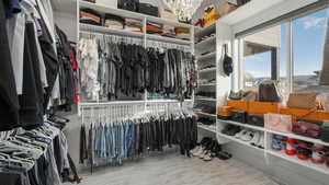 View of walk in closet