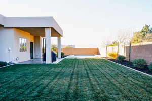 View of yard with a patio area