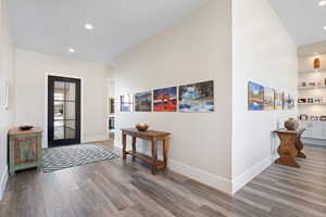 Foyer featuring light hardwood / wood-style floors