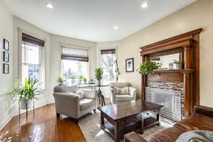 Living room featuring hardwood / wood-style floors