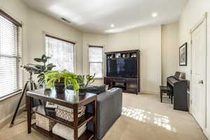 View of carpeted living room