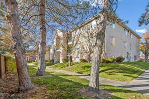 Exterior space featuring a yard