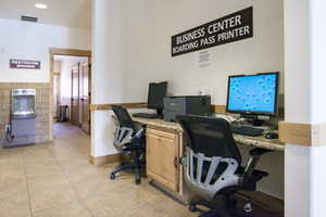 View of tiled office