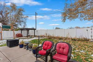 View of patio / terrace featuring a pergola