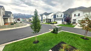 View of street with a mountain view