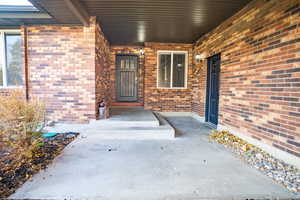 View of doorway to property