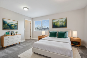 View of carpeted bedroom