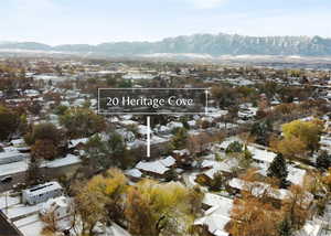 aerial view with a mountain view